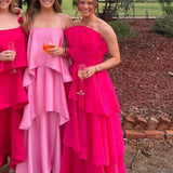 AJE (hot pink) Selestia frill gown