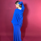 CHRISTOPHER ESBER (royal blue) Encased Nature Drape Maxi