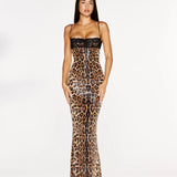 Mali Marea (leopard brown / black) Chui sequin maxi