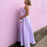 ELLIATT (lilac) Laurel strapless maxi