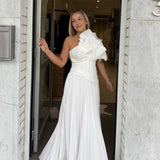 ACLER (white) Whittington one shoulder maxi