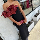 ACLER (black/red) Frant top / Garlands maxi skirt set