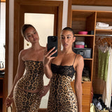 Mali Marea (leopard brown / black) Chui sequin midi