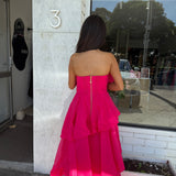AJE (hot pink) Selestia frill gown