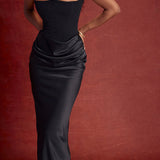 HOUSE OF CB (black) Persephone strapless corset gown