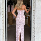 MOSSMAN (pink) Lucia lace maxi
