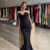 RACHEL GILBERT (black) Ren strapless rose gown