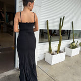 HOUSE OF CB (black) Gabbi ruffled maxi