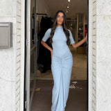 EFFIE KATS (baby blue) Esper bodysuit / kayson maxi skirt set
