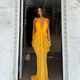 ATOIR (yellow saffron) Mina drape maxi