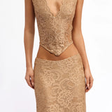 MIM AND BELL (gold) Tiana Lace top and skirt set