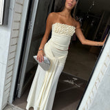 ANCE GRIA (cream) Jude strapless top and skirt set