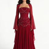 ORELTH (ruby red) Azura Gown