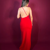 SOLACE LONDON (red) Petch one shoulder gown