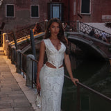 MIM AND BELL (white) Tiana Lace top and skirt set