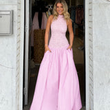 MOSSMAN (pink) Lucia a-line gown