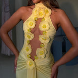 OXA COUTURE (yellow) Limoncello Gathered Gown