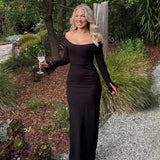 EFFIE KATS (black) vale long sleeve gown