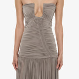 CHRISTOPHER ESBER (grey) Arced Orion Strapless Midi