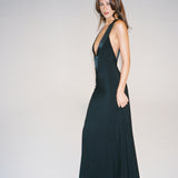 ANCE GRIA (black) Rosa deep plunge gown