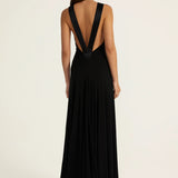 ANCE GRIA (black) Rosa deep plunge gown