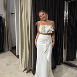 ACLER (white) Underwood flower skirt set