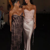 BABYBOO (black lace) Sian corset bustier maxi