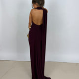 EFFIE KATS (wine/burgundy) Haven scarf neck maxi