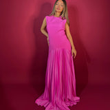 SOLACE LONDON (pink) Sofija pleated gown