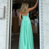 ACLER (aqua) Atholton pleated midi