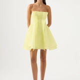 AJE (yellow) Astrid strapless a-line mini