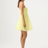AJE (yellow) Astrid strapless a-line mini