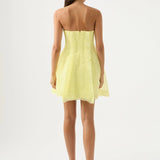 AJE (yellow) Astrid strapless a-line mini