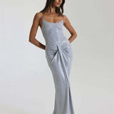 NATALIE ROLT (silver) Allora Maxi dress