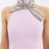 REBECCA VALLANCE (pink) Yolanda halter gown