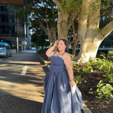 AJE (slate/blue) Violette bubble skirt and singlet set
