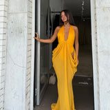 ATOIR (yellow saffron) Mina drape maxi