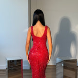 ALBINA DYLA (red) Lovers Dream Embellished Gown