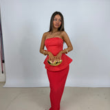 SHE IS OLLA (red) Marcelle strapless maxi