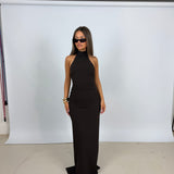 EFFIE KATS (brown/mocha) Rhi halter maxi