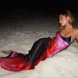 RAT AND BOA (red/pink/black) Solaris silk gown