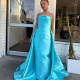 SOLACE LONDON (sky blue) strapless gown