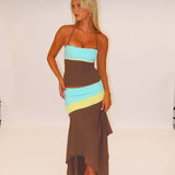 I AM DELILAH (brown/blue) Iris top / midi skirt set