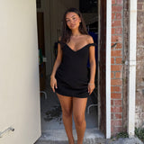 ARCINA ORI (black) Avery off shoulder mini