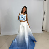 ACLER (blue/white) Craigieburn ombré skirt set