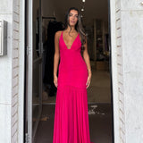 MISHA (hot pink) Inferno gathered maxi