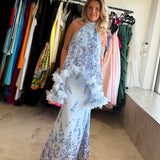 ELLIATT (blue floral) Tulsia tiered maxi