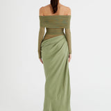 BENNI (green/pistachio) Yasmin off shoulder maxi