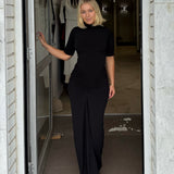 EFFIE KATS (black) Esper bodysuit / kayson maxi skirt set