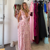 ANNE LOUISE BOUTIQUE (floral/pink) Cassini backless maxi